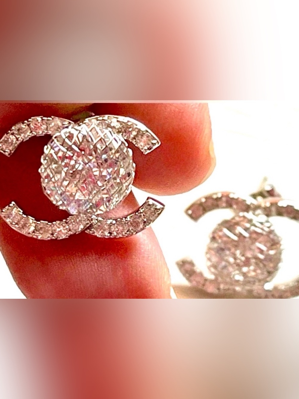 NEW Silver Sparkle Cubic Zirconia Stud Earrings | Luxury Sparkle | Textured